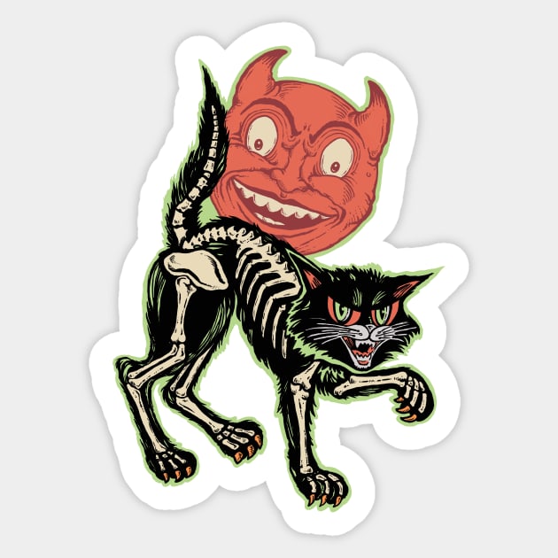 Halloween Cat Sticker by ZugArt01